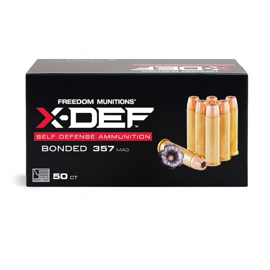 Freedom Munitions X-DEF Defense 158 Gr 357 Magnum Hollow Point (HP) Ammo, 50 rounds, New