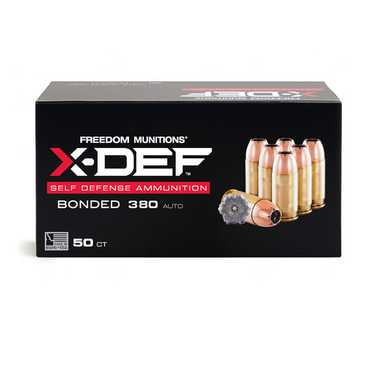 Freedom Munitions X-DEF Defense 95 Gr 380 Auto Hollow Point (HP) Ammo, 50 rounds, New