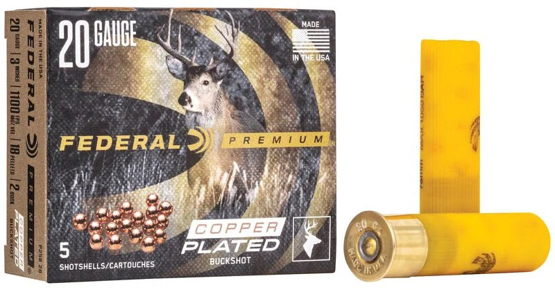 Federal 20 GA 3 1100 fps 18 Pellets # 2 Buck (P2582B)