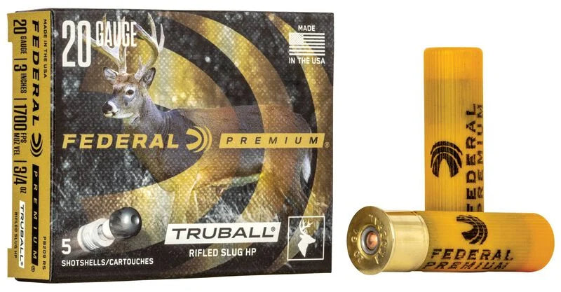 Federal Vital-Shok 20 Ga, 3", 1700 FPS, .75oz, TruBall Slug (PB209RS)