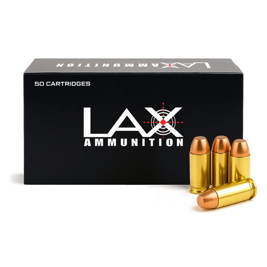 LAX Ammunition 180 Gr 10mm Round Nose Flat Point (RNFP) Ammo, 50 rounds, New