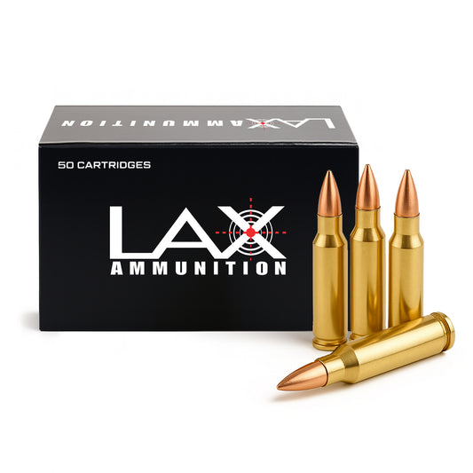 LAX Ammunition 62 Gr 223 Remington Full Metal Jacket (FMJ) Ammo, 50 rounds, New