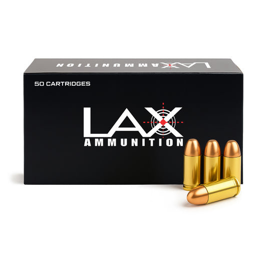 LAX Ammunition 124 Gr 9mm Luger Round Nose (RN) Ammo, 50 rounds, Remanufactured