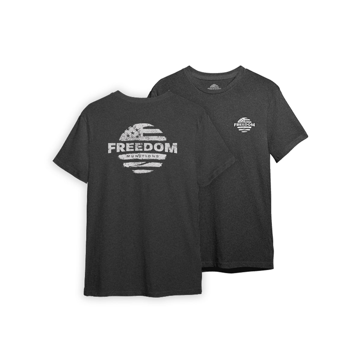 Freedom Logo Heather Charcoal Tee – Freedom Munitions