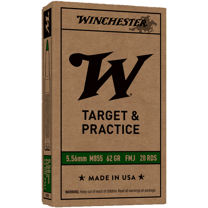 Winchester 5.56 NATO M855 62 gr FMJ 20rd (WM855K)