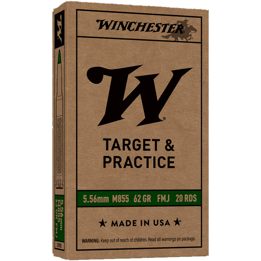 Winchester 5.56 NATO M855 62 gr FMJ 20rd (WM855K)