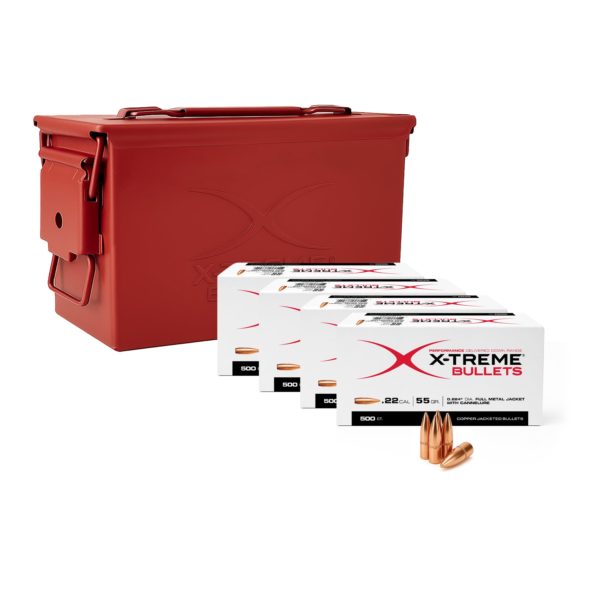 HIGH BULLET 540 4本セット X-Treme 223 (.224) 55 Gr FMJ Bullet, Canned (not ammo) – Freedom