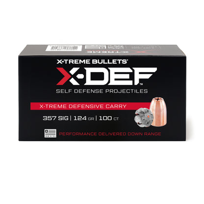 X-Treme 357 Sig (.355) 124 Gr HP X-DEF Defense Bullet (not ammo)