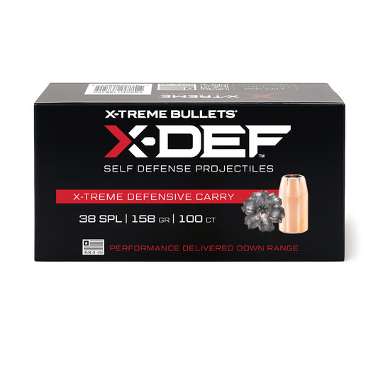 38 158gr HP X-Def Quantity of 100 Diameter: .357