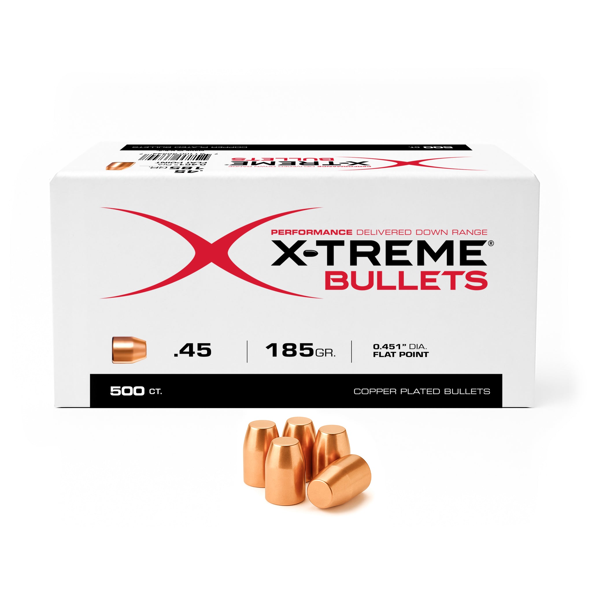 X-Treme 45 (.451) 185 Gr FP Bullet (not ammo) – Freedom Munitions