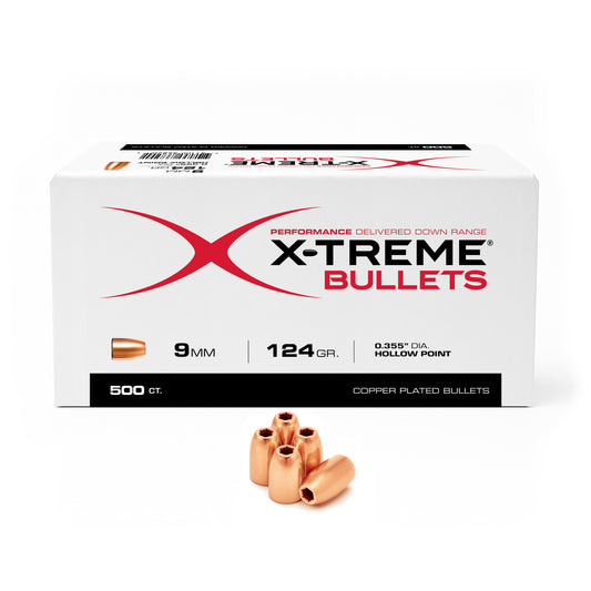 9mm-124 Range Performance HP's Quantity of 500 Diameter: 0.355