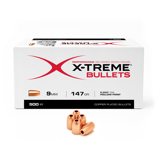 9mm 147 Range Performance HP's Quantity of 500 Diameter: 0.355