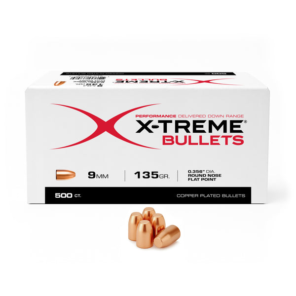 X-Treme 9MM (.356) 135 Gr RNFP Bullet (not ammo) – Freedom Munitions