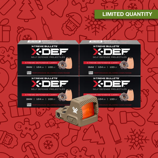 X-DEF Defense 9mm  Bullet + Red Dot Pack
