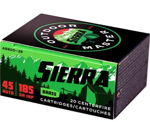 Sierra Outdoor Master 45 Auto 185gr JHP (A8800-29)
