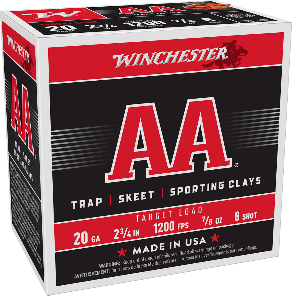 Winchester AA 20 GA 2 3/4 1200 fps 7/8oz #8 (AA208)