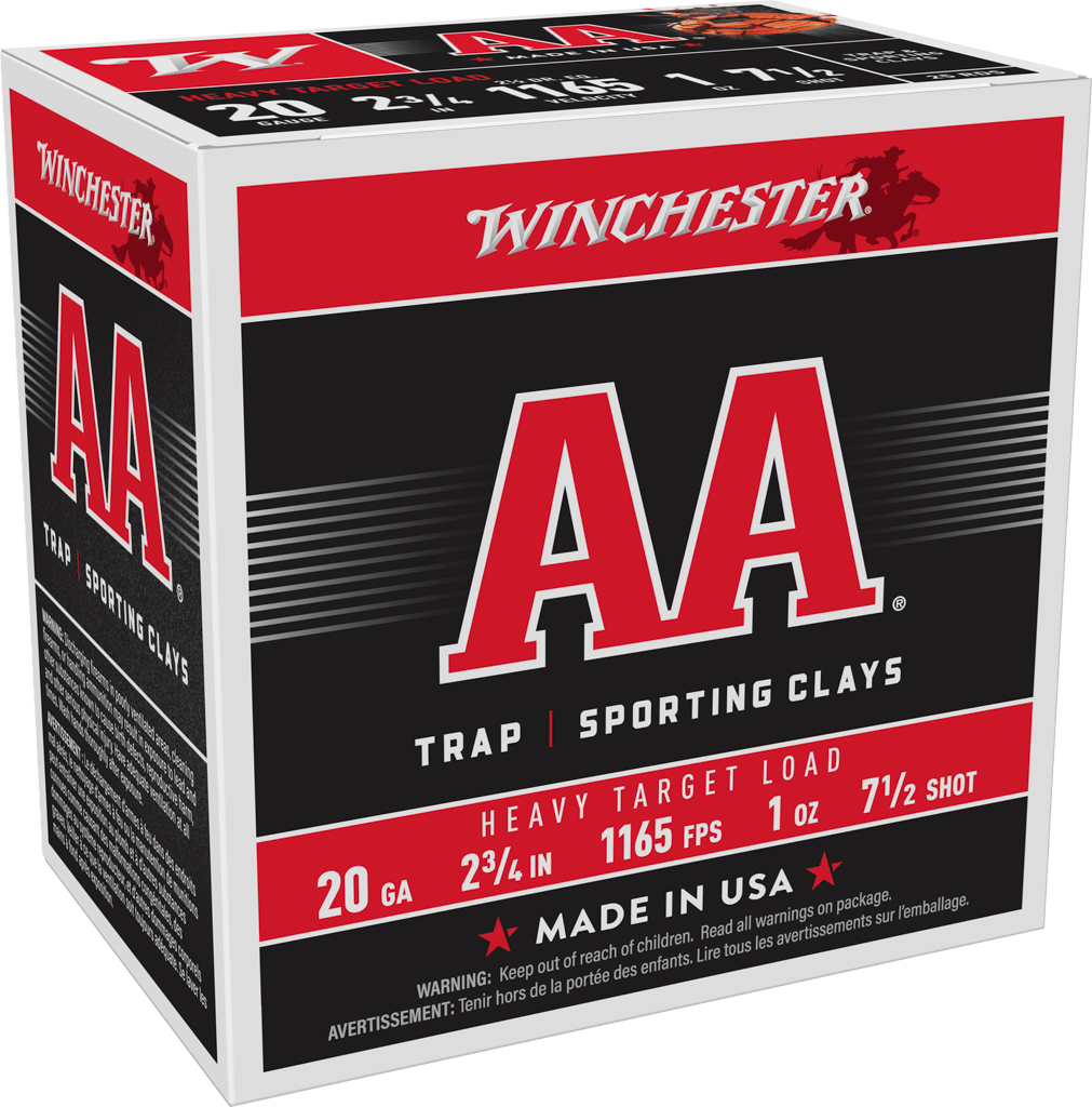 WINCHESTER AMMUNITION AA HEAVY 2.75" 20 GAUGE AMMO 7-1/2, 25/BOX (AAH207)