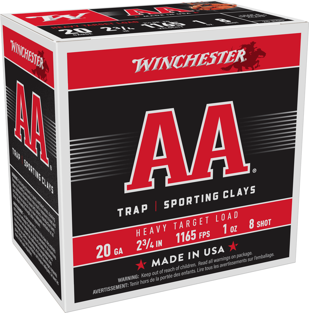 Winchester AA Heavy Target Load 20 GA 2-3/4" 1 OZ #8 SHOT 25 ROUNDS (AAH208)