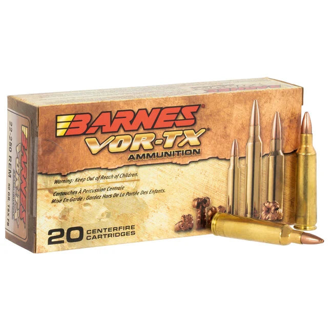 Barnes VOR-TX 22-250 Remington 50GR TSX FB (22008)