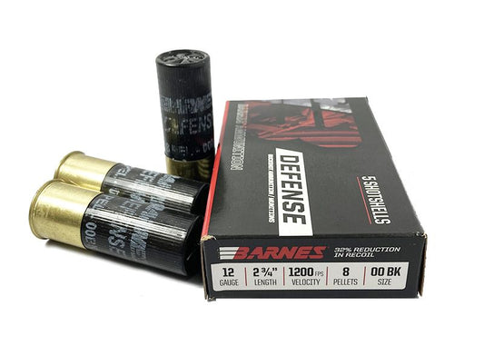 Barnes Defense 12 GA 2 3/4 00 Buck 8 Pellets (32010)