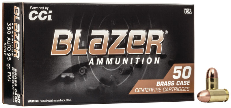 CCI Blazer Brass 380 AUTO 95 GR FMJ 50 RDS (5202)