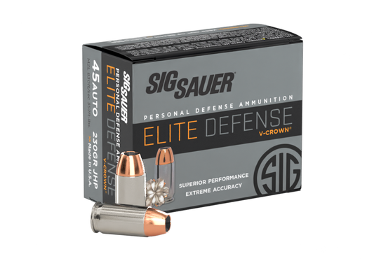 SIG Sauer 45ACP Elite Defense Vcrown 230gr JHP (E45AP2-20)