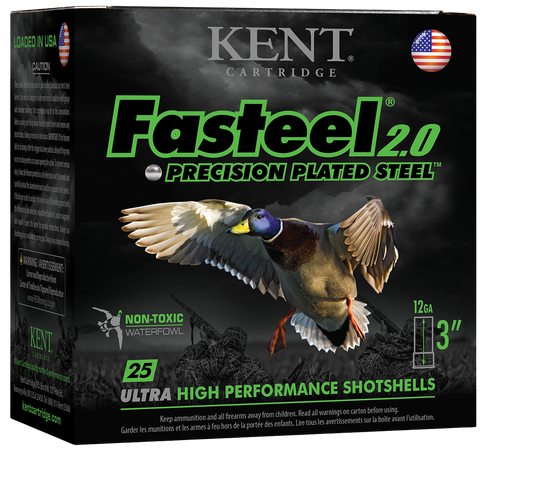 Kent 12ga 3" 1500FPS 1-1/4oz #2 Steel Shot (K123FS36-2)
