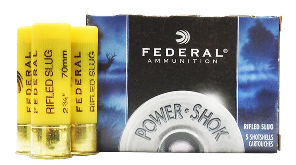 Federal 20 GA 2-3/4IN 3/4 OZ Maximum Rifled Slug HP 5 RDS (F203 RS