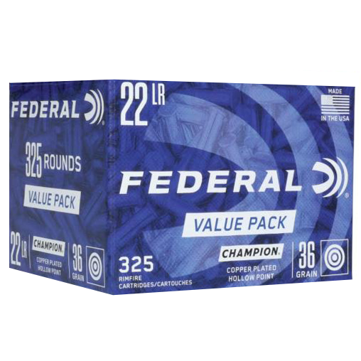 Federal Champion 22 LR 36gr Copper Plated Hollow Point (CPHP) 325ct (725)