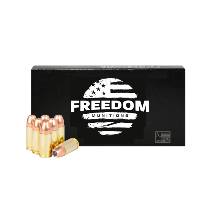 Freedom Munitions 115 Gr 9mm Luger Jacketed Hollow Point (JHP) Ammo, 50 rounds, New