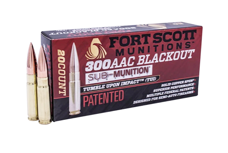 Fort Scott Munitions 300 Blackout 190 Gr SUB-Munition TUI 20 Rounds (FS300190SCS)