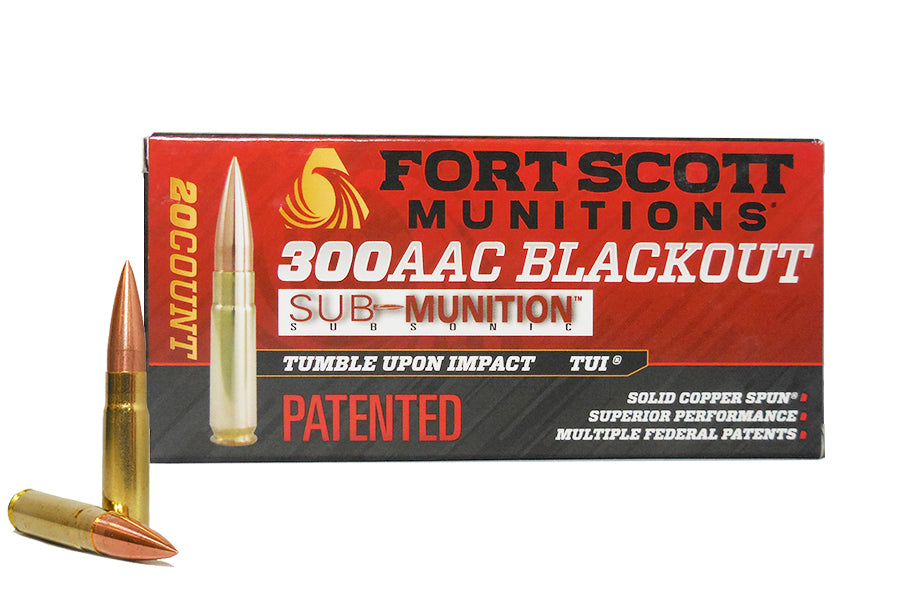 Fort Scott Munitions 300 Blackout 190 Gr SUB-Munition TUI 20 Rounds (FS300190SCS)