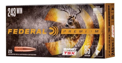 Federal 243 Win 85gr Barnes (P243K)