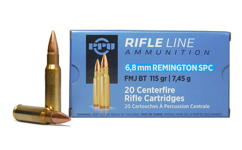 Prvi Partizan 6.8 REM SPC 115 GR FMJ BT 20 ROUNDS (PP68F)