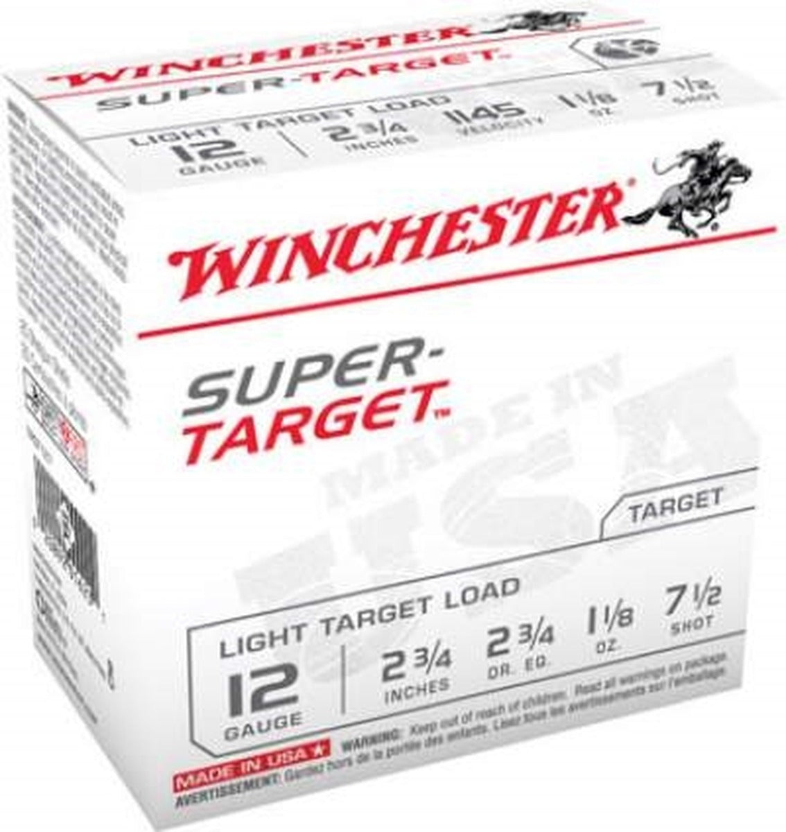 Winchester Super Target 12 Gauge, 2-3/4 #7.5 (TRGT127)