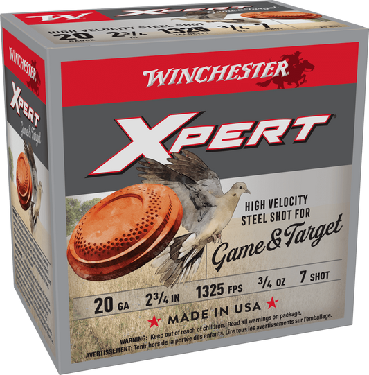 Winchester XPERT 20 GA 2-3/4 IN. High Velocity Steel Shot #7 SHOT 25 RDS (WE20GT7)