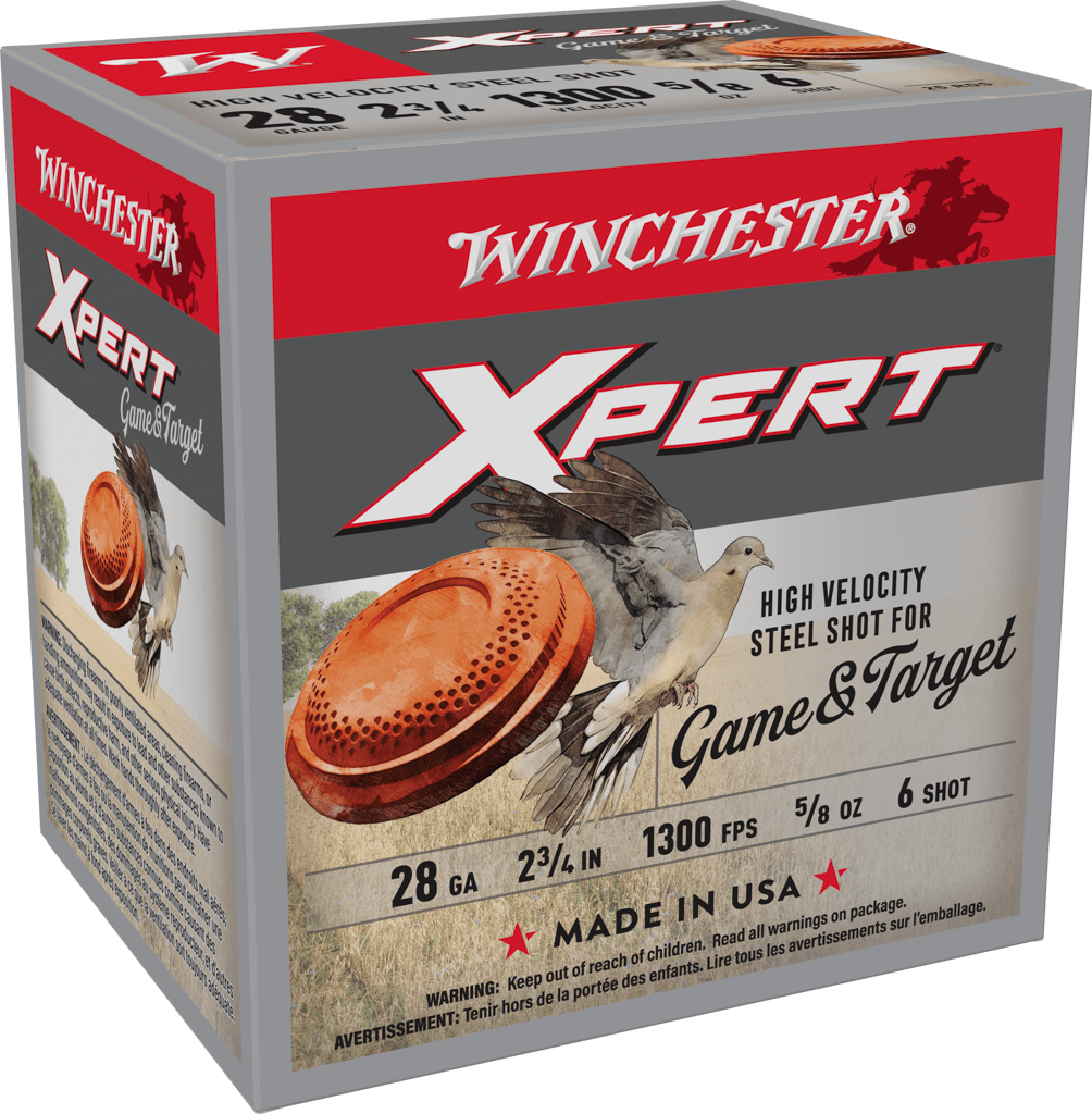 Winchester XPERT 28 GA 2-3/4" High Velocity Steel Shot #6 SHOT 25 ROUNDS (WE28GT6)