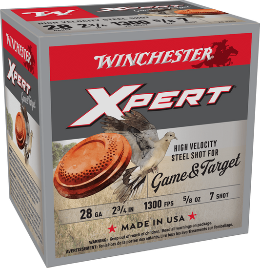 Winchester SuperX HV Steel Shot 28 GA 2-3/4" 5/8 OZ #7 SHOT 25 ROUNDS (WE28GT7)