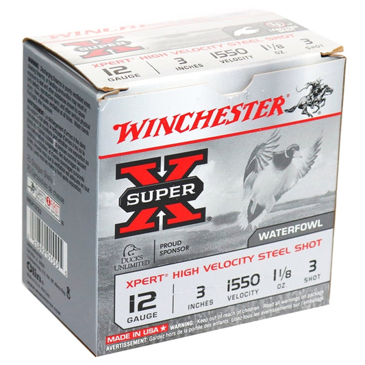 Winchester 12 GA 3 1550fps 1 1/8oz #3 (Steel) (WEX1233)