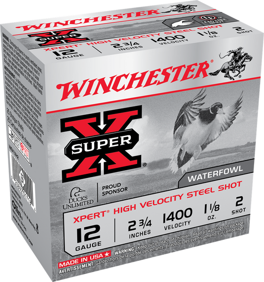 Winchester Super X 12 GA 2 3/4" 1 1/8oz #2 Shot 25ct (WEX12H2)