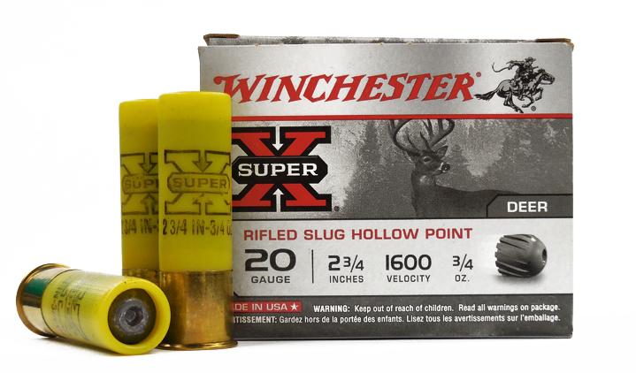 Winchester 20 GA 2-3/4" RIFLED SLUG HP 5 RDS (X20RSM5)