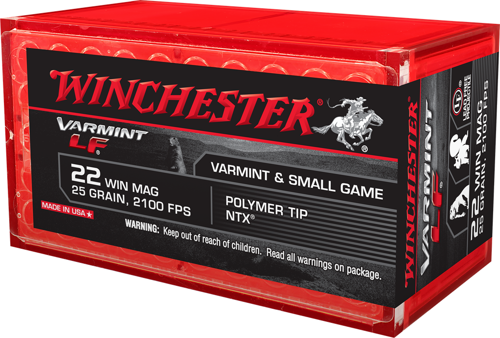 Winchester Varmint 22 Win Mag 25gr NTX "lead-free" 50 Rounds (X22MHLF)