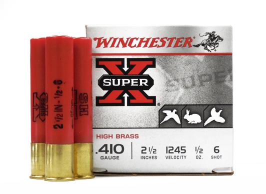Winchester 410 GA 2-1/2" #6 SHOT 25 RDS (X416)