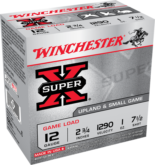 Winchester SuperX 12 GA 2-3/4 IN. 1 OZ. #7.5 SHOT 25 RDS (XU127)