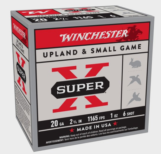 Winchester SuperX 20 GA 2 3/4 1165fps 1oz #6 (XU20H6)
